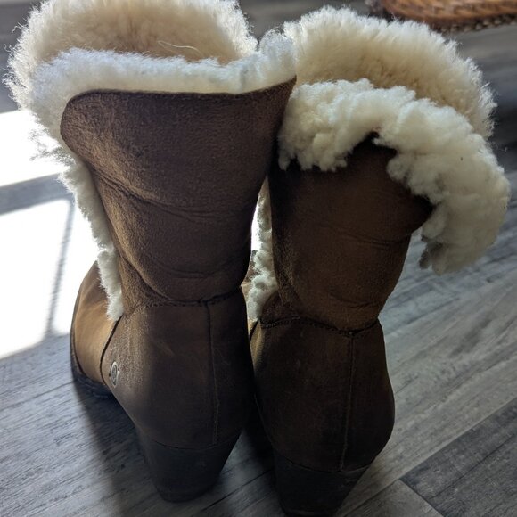 Born brown shearling lined Donna Booties  size 7.5 - Picture 5 of 5